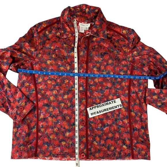 Coldwater Creek Blazer Womens 2X Reversible Jacket Harvest Work Office Red Fall - Picture 11 of 14